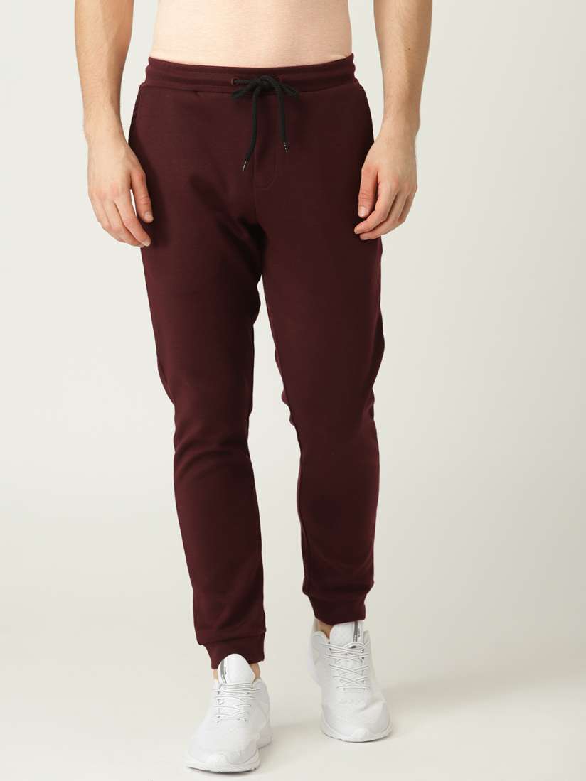 Burgundy track pants mens store