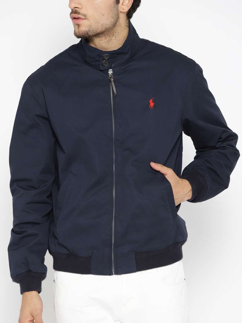 Buy Polo Ralph Lauren Men Navy Blue Solid Bomber Jacket Jackets for Men 9062623 Myntra