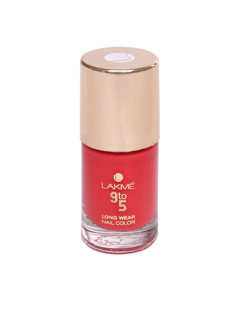 Lakme 9 to 5 nail polish coral glow online