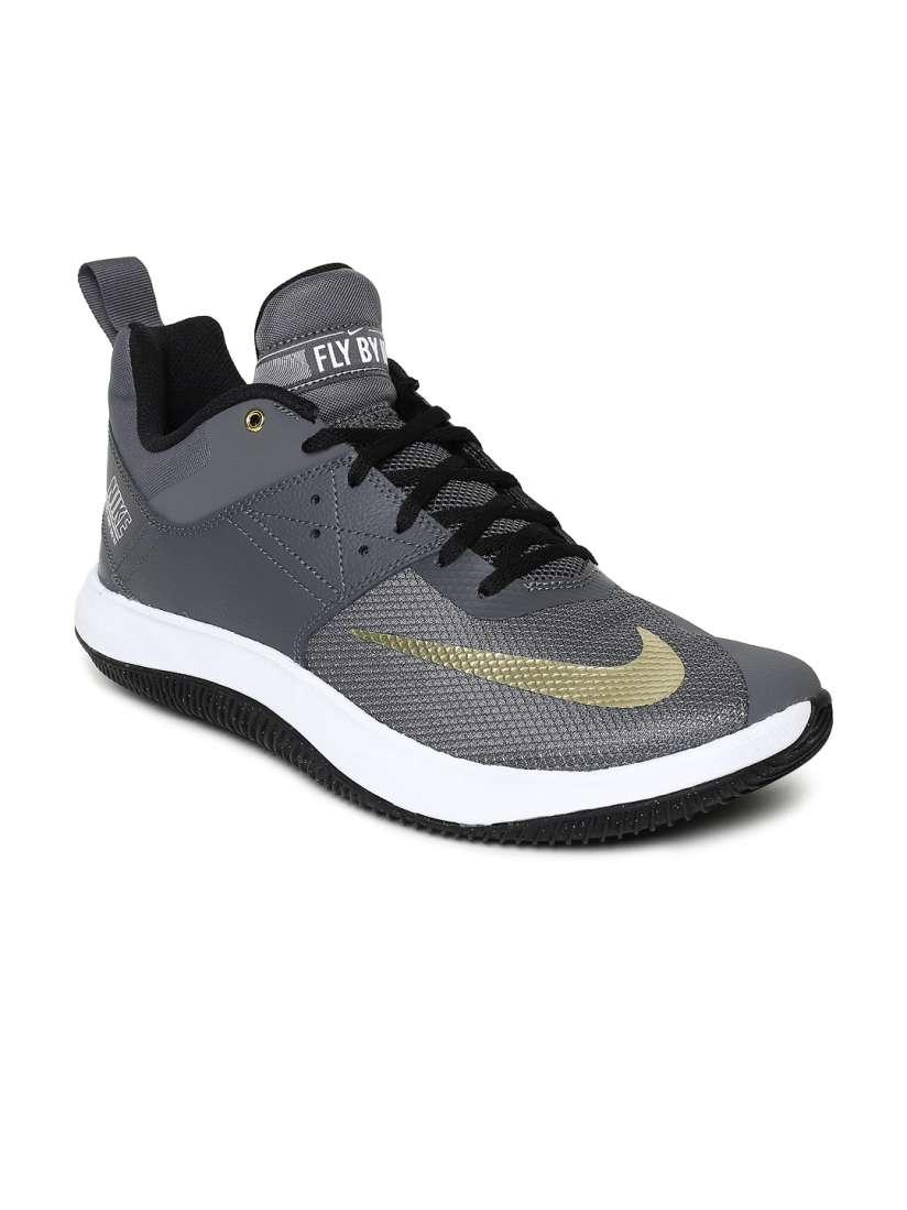 Buy Nike Men Grey FLY.BY LOW II Leather Basketball Shoes Sports Shoes for Men 9082643 Myntra
