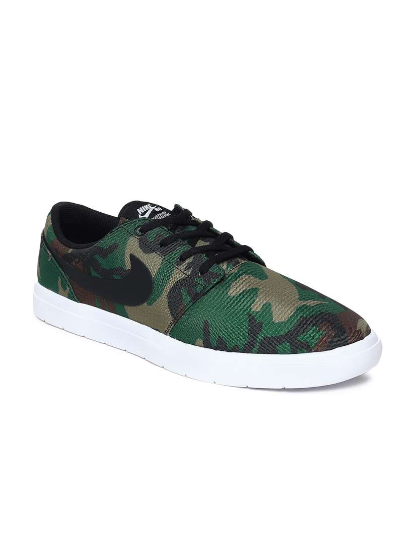 Buy Nike Unisex Olive Green Black PORTMORE II ULTRALIGHT Skateboarding Shoes Sports Shoes for Unisex 9082707 Myntra