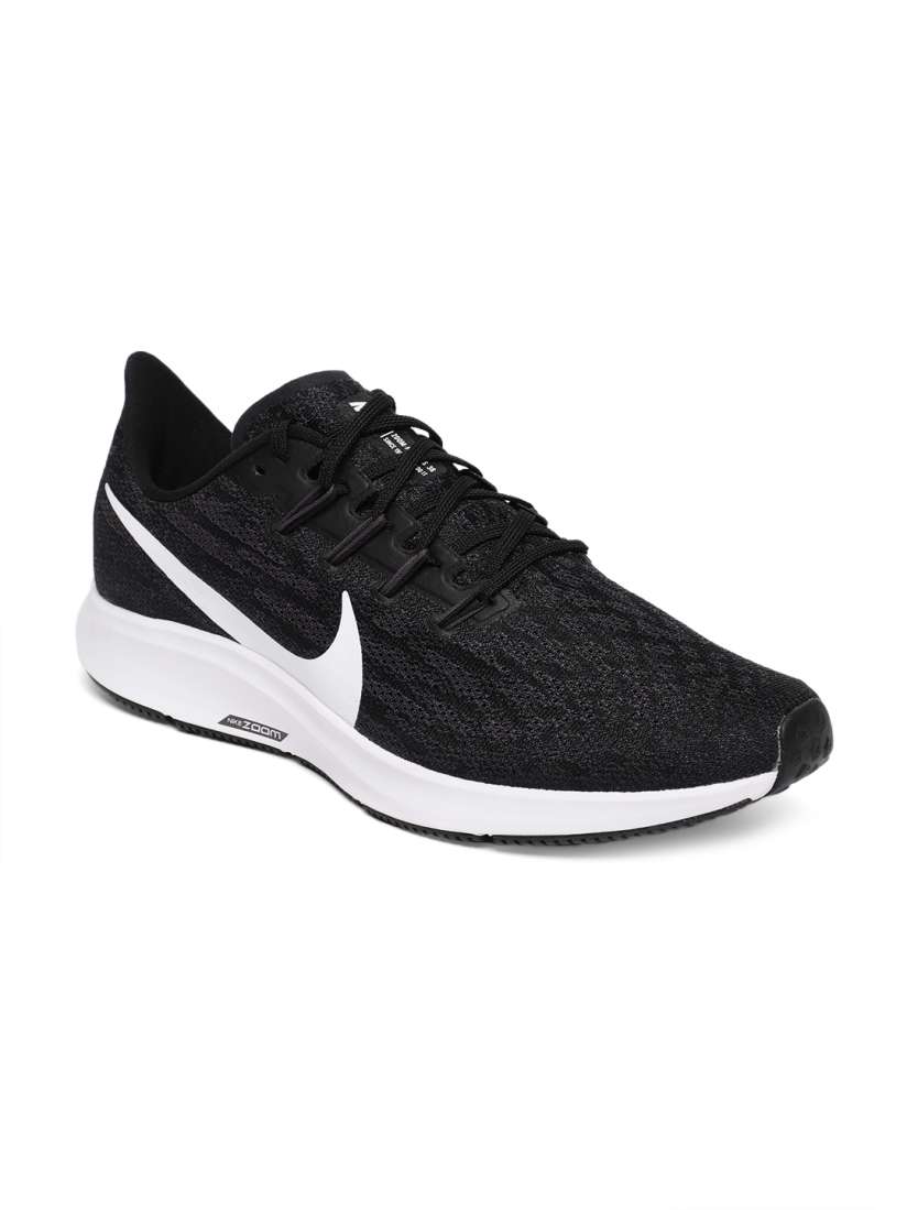 Nike men's air zoom pegasus 36 running shoes - black/grey cheap