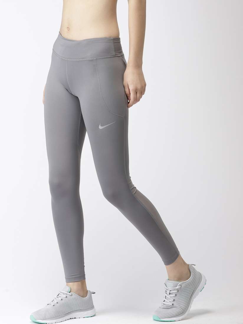 Buy Nike Women Grey Solid Tight Fit FAST Dri FIT Running Tights Tights for Women 9083205 Myntra