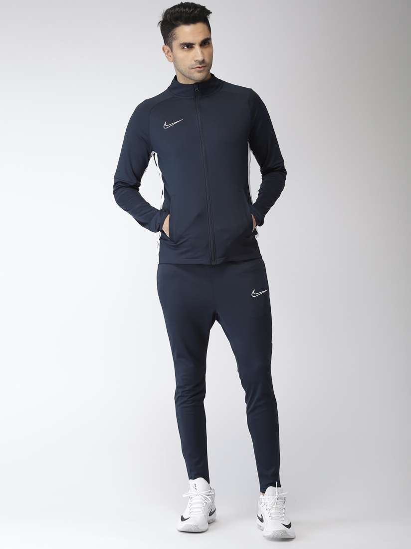 Buy Nike Men Navy Blue Standard Fit ACDMY Solid Dri Fit Football Track Suit Tracksuits for Men 9083233 Myntra