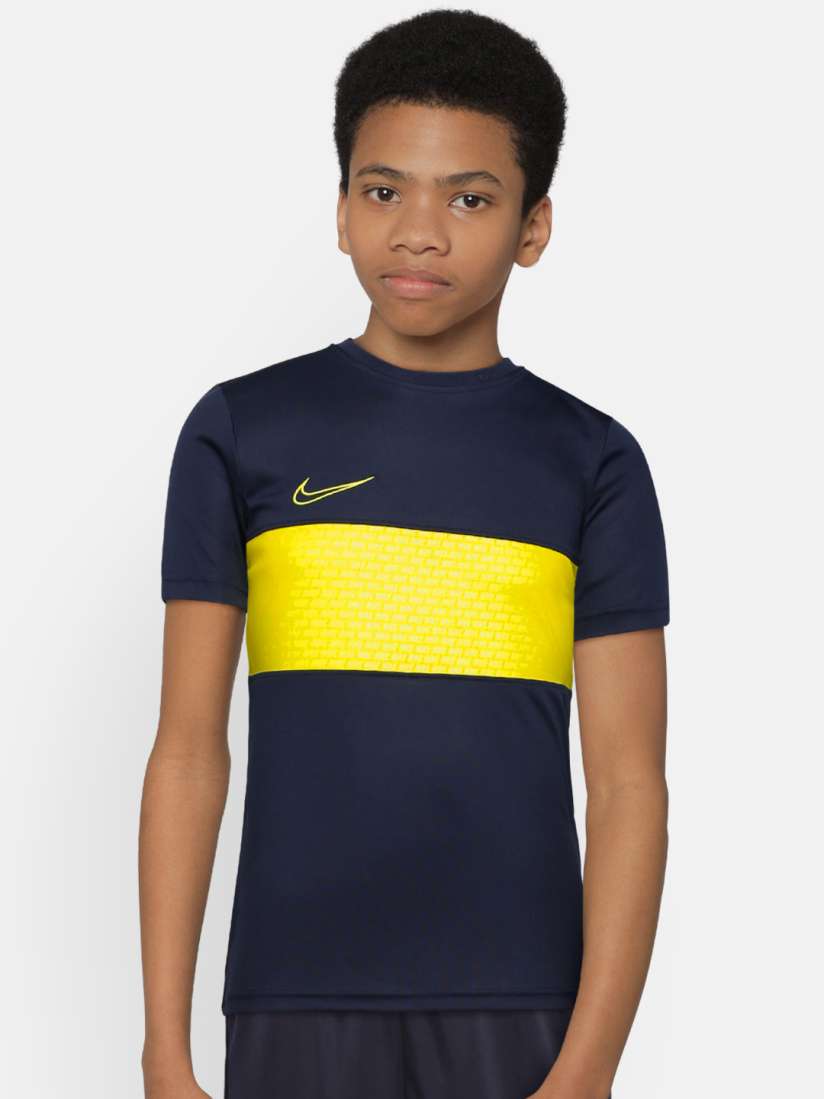 Navy blue and yellow nike shirt clearance