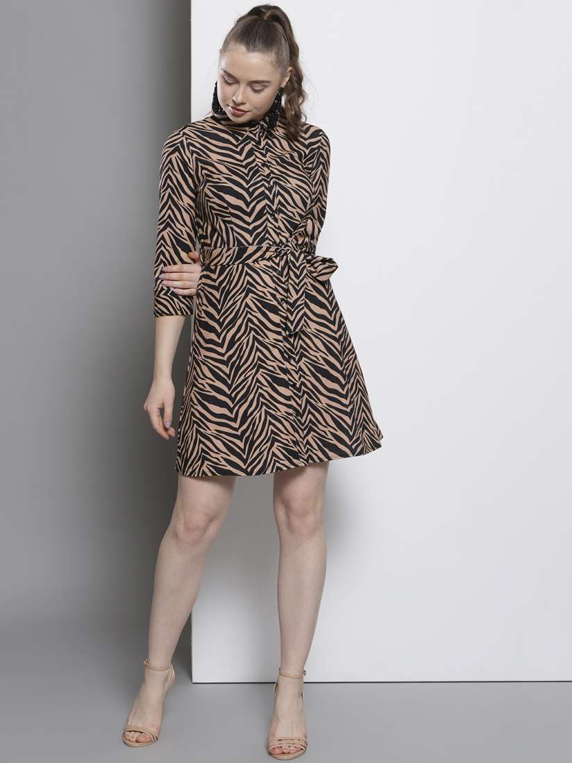 Dorothy perkins animal print shirt dress 2025