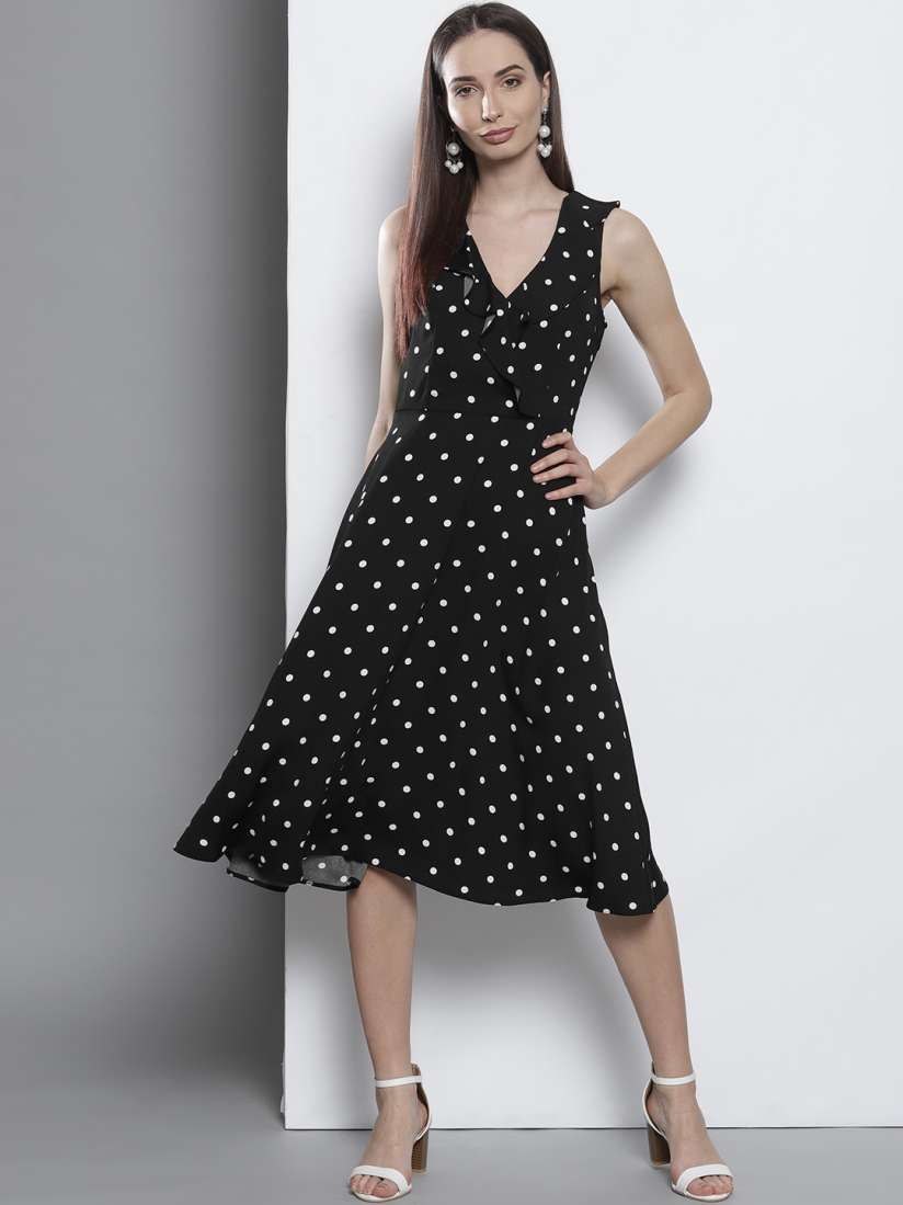Dorothy perkins black and white dress clearance