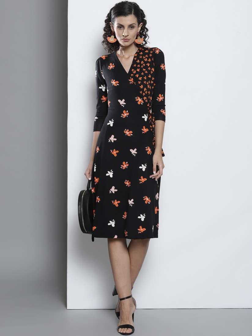 Dorothy perkins black and orange dress outlet