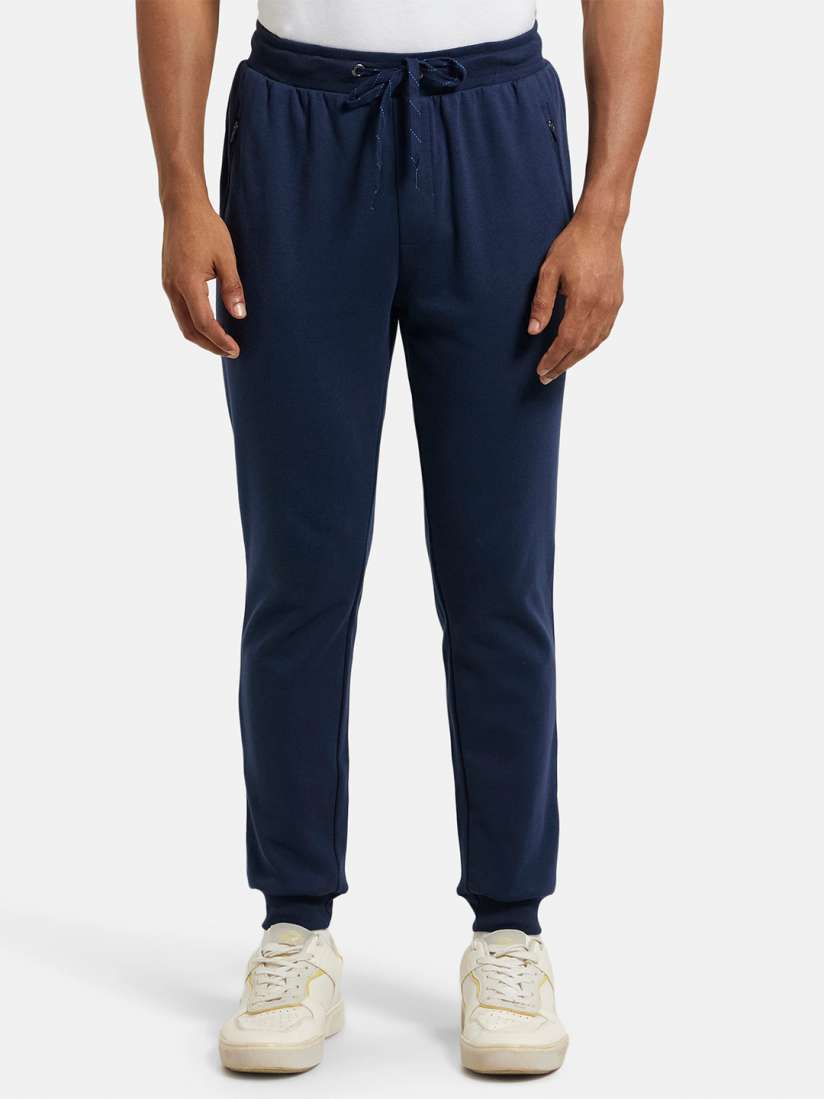 Buy Jockey Combed Cotton Rich Slim Fit Jogger with Zipper Pockets AM02 Track Pants for Men 9107727 Myntra