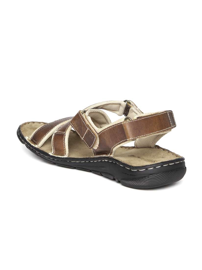 Red tape leather sandals store