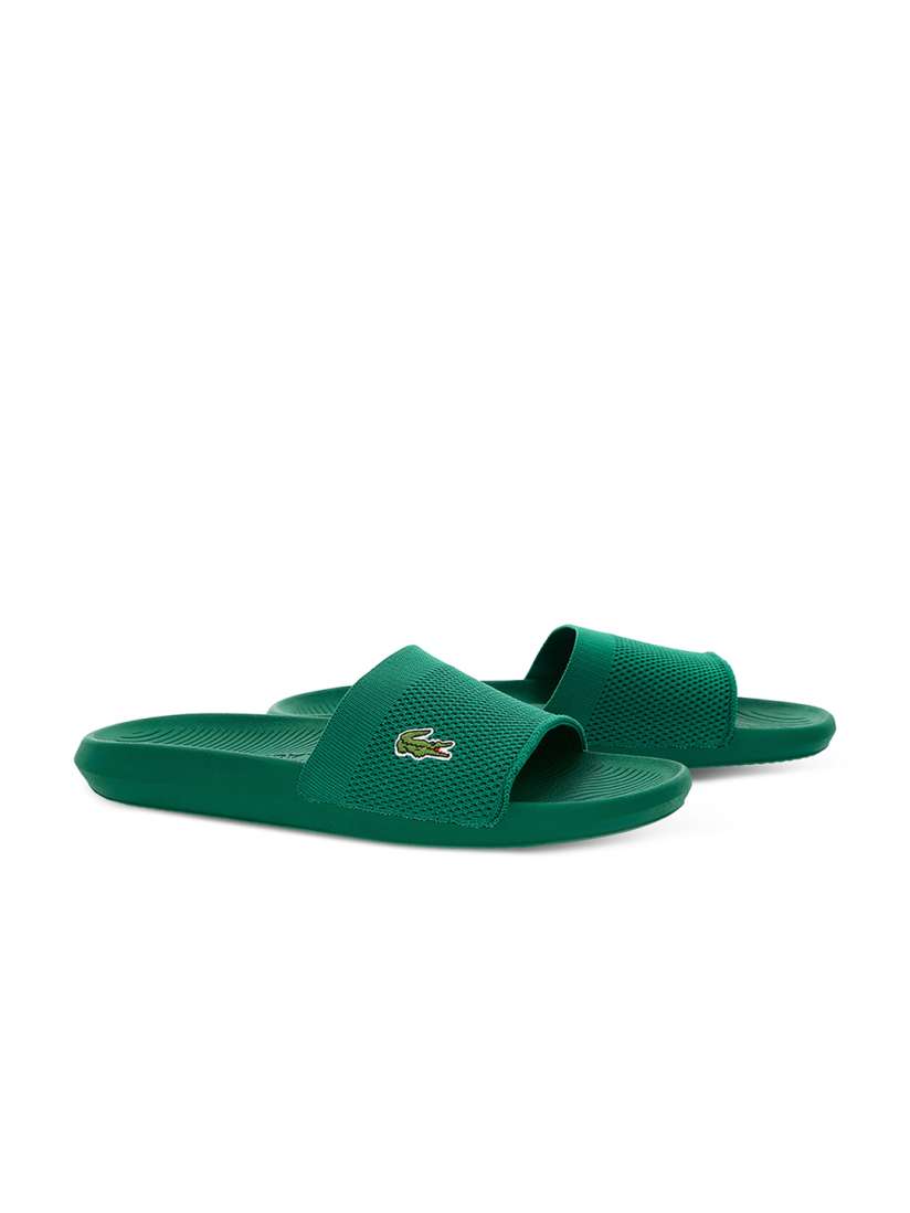 Buy Lacoste Men Green Solid Sliders Flip Flops for Men 9121971 Myntra