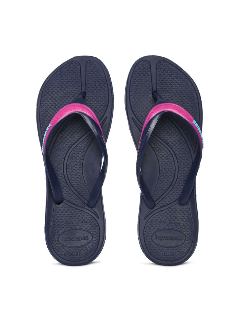 Navy blue and pink havaianas sales