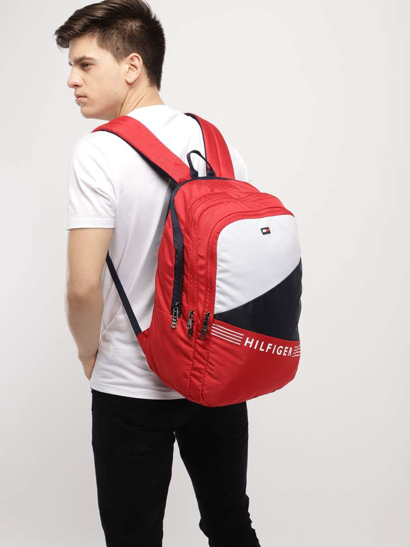 Tommy hilfiger red white and blue backpack clearance