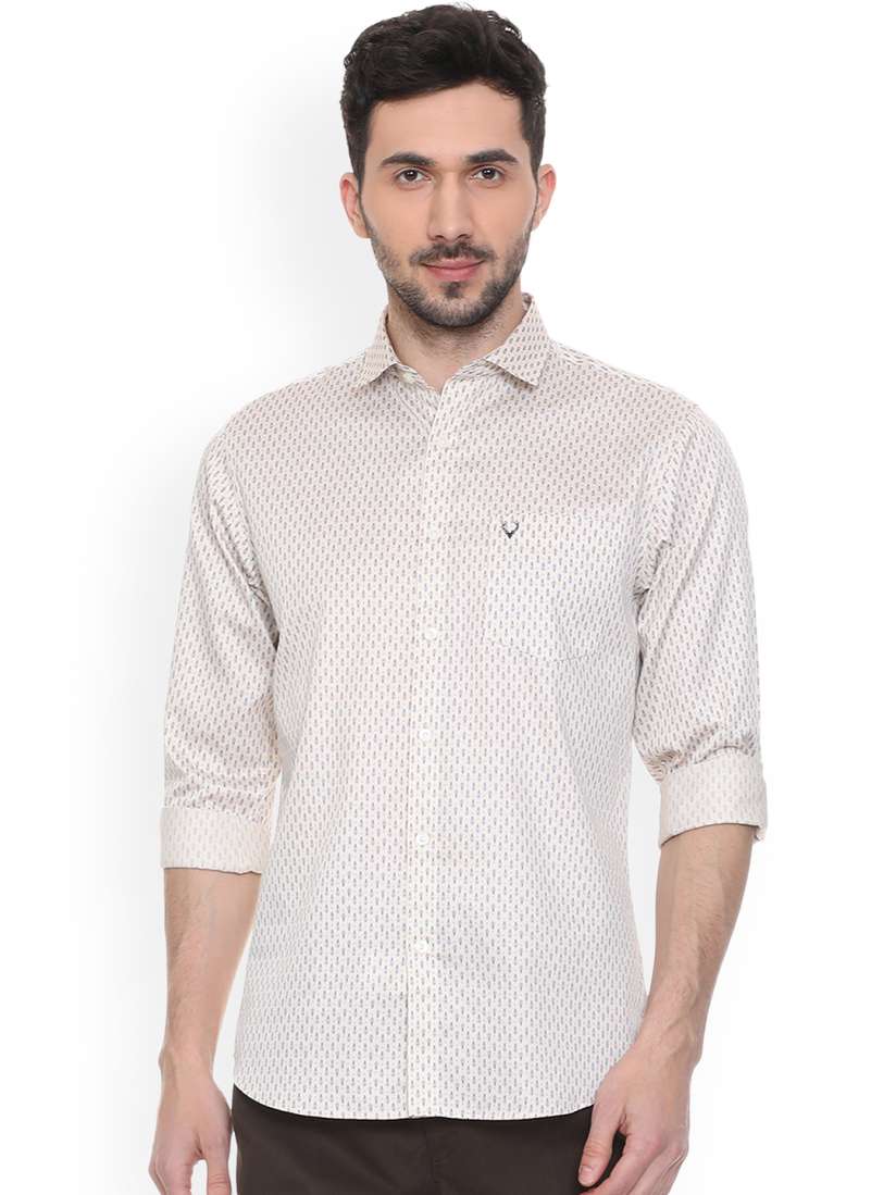 Buy Allen Solly Men White Regular Fit Printed Casual Shirt Shirts for Men 9141977 Myntra
