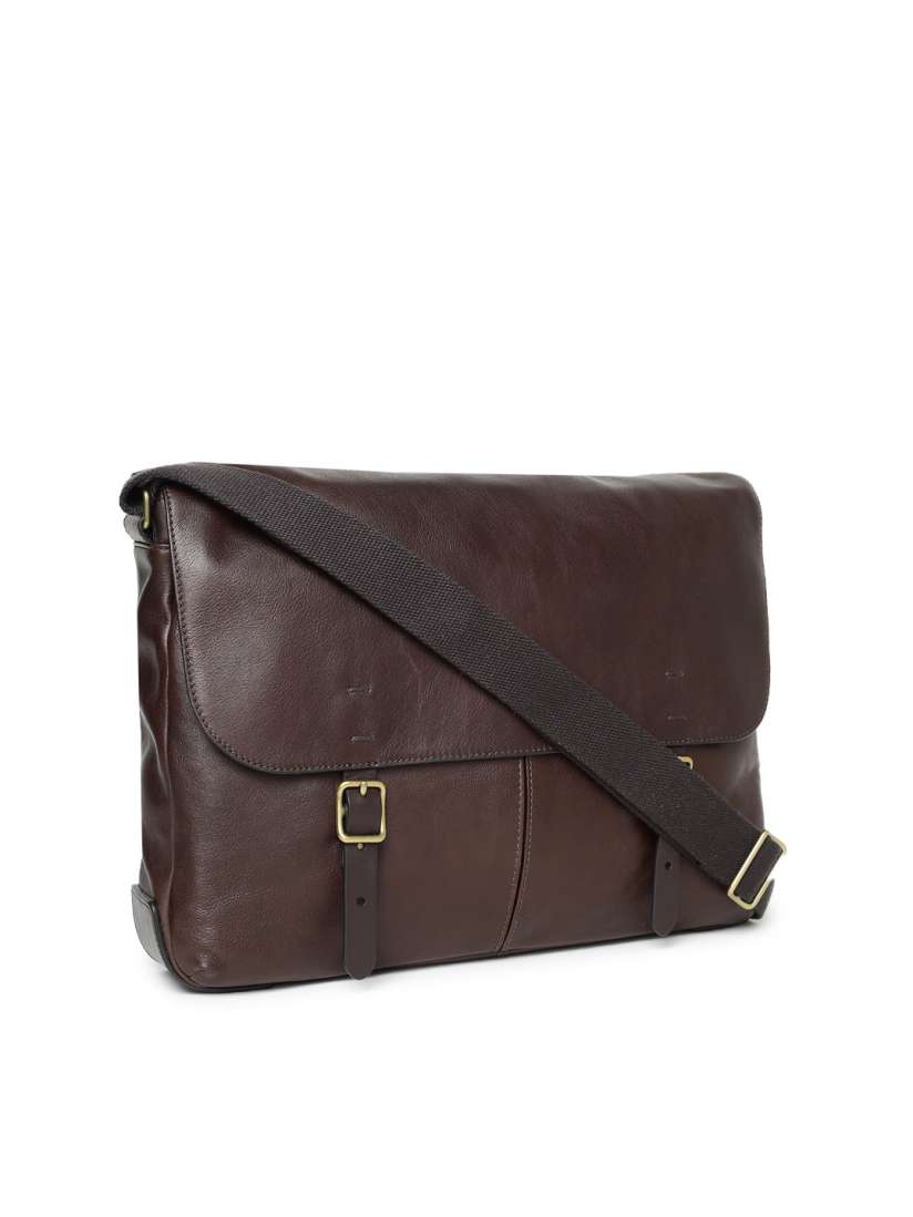 Buy Fossil Men Brown Solid Messenger Bag Messenger Bag for Men 9149811 Myntra