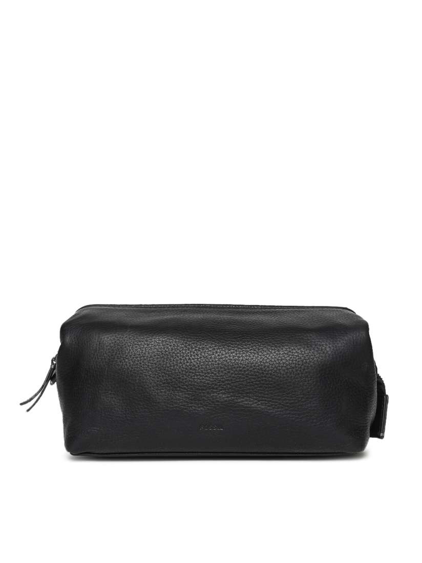 Buy Fossil Men Black Solid Leather Travel Pouch Travel Accessory for Men 9149921 Myntra