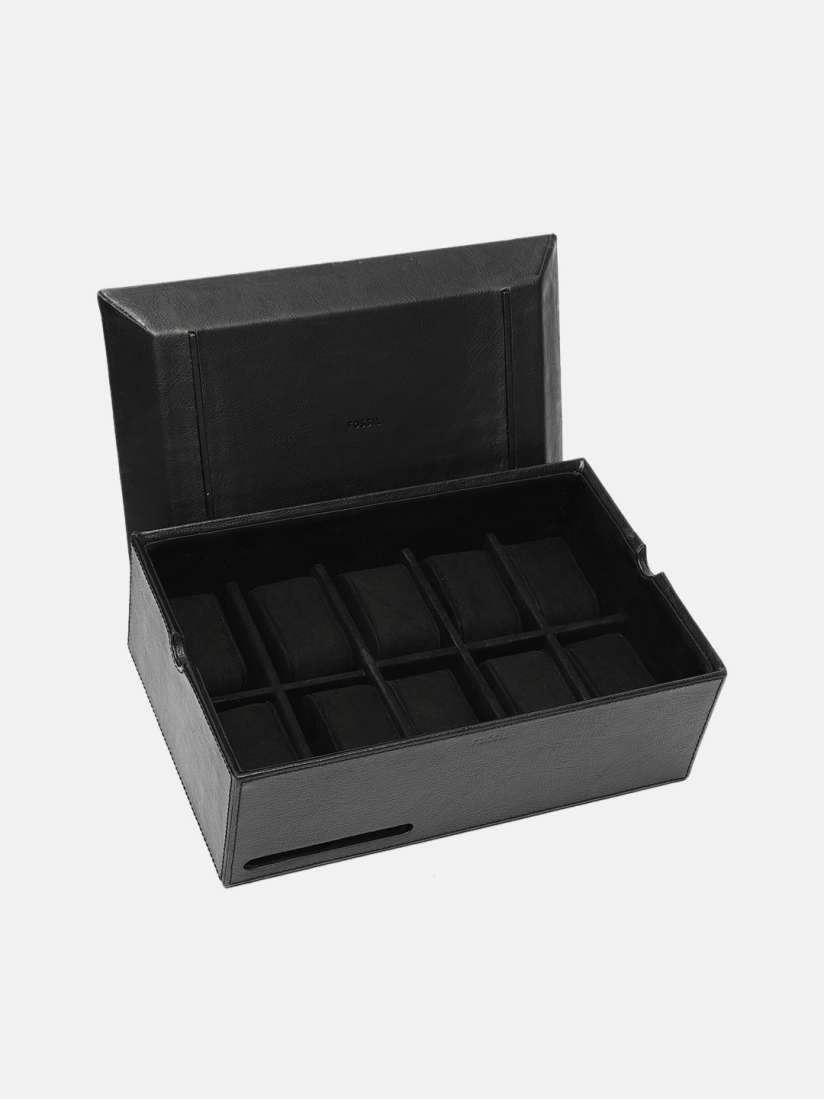 Fossil leather watch box cheap
