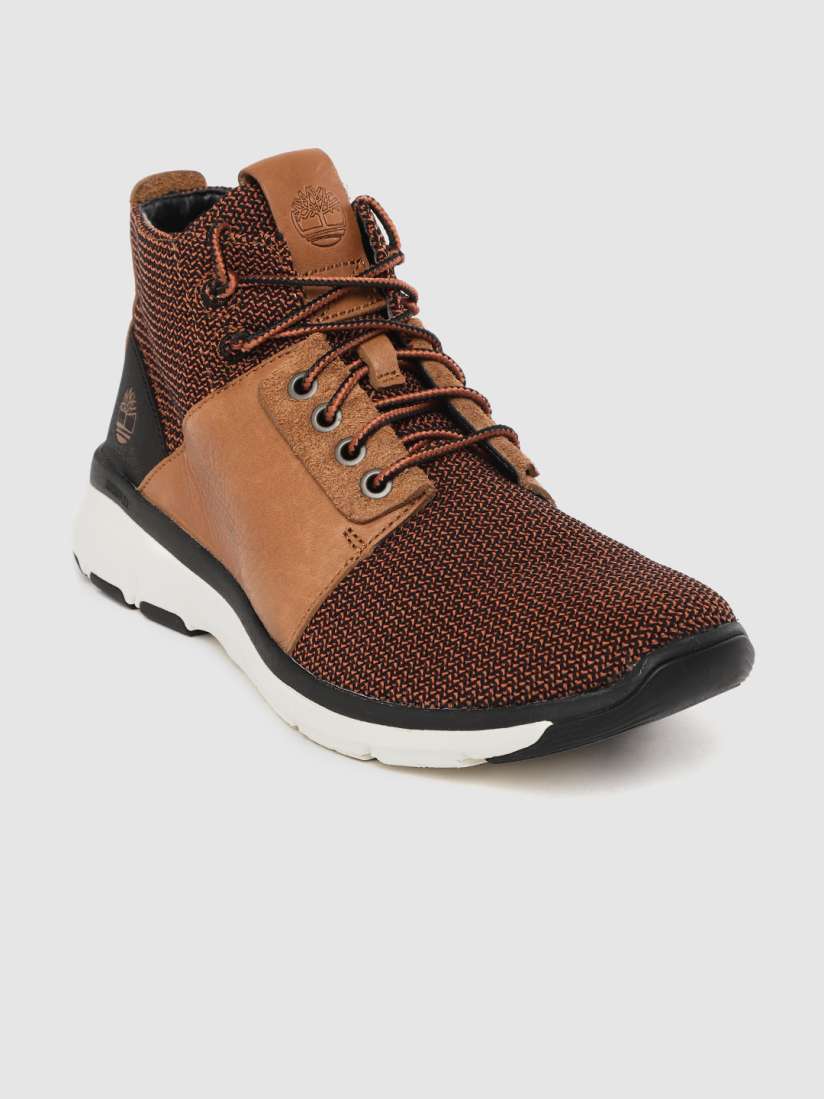 Buy Timberland Men Brown Woven Design 6IN PREM BT WP DK GRN Mid Top Sneakers Casual Shoes for Men 9161525 Myntra