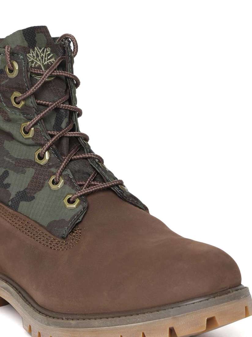 Buy Timberland Men Brown Olive Green Camouflage Print Cityedge Mid Top Boots Boots for Men 9161555 Myntra