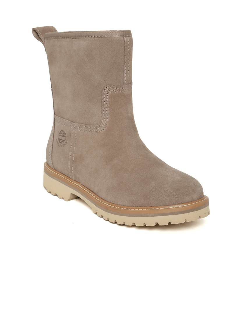 Buy Timberland Women Taupe CHAMONIX WP Winter Suede Mid Top Flat Boots Boots for Women 9161617 Myntra