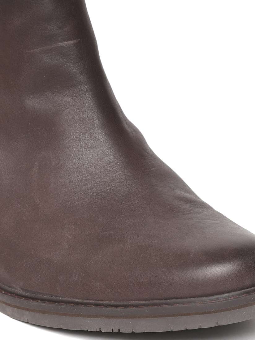 Buy Timberland Women Coffee Brown Mont Chevalier Chelsea Leather Mid Top Flat Boots Boots for Women 9161619 Myntra