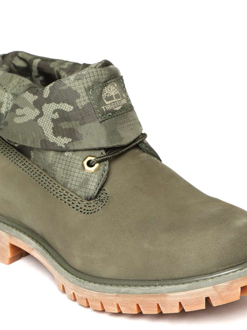 Buy Timberland Men Olive Green Af Roll Top Flat Boots Boots for Men 9161671 Myntra
