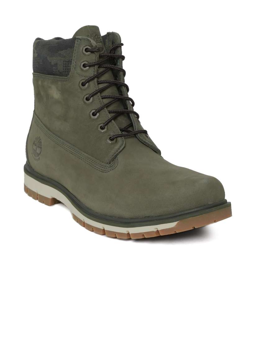 Buy Timberland Men Olive Green Solid Radford 6 Waterproof Casual Leather Flat Boots Boots for Men 9161705 Myntra