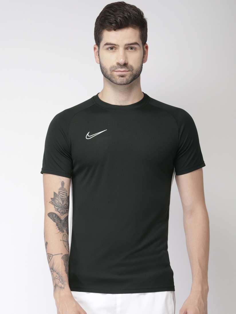Buy Nike Men Black Solid Standard Fit ACDMY Round Neck DRI FIT T shirt Tshirts for Men 9163719 Myntra