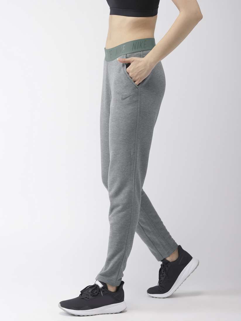 Buy Nike Women Grey Solid DRY FIT TAPERED NFS Track Pants Track Pants for Women 9164405 Myntra