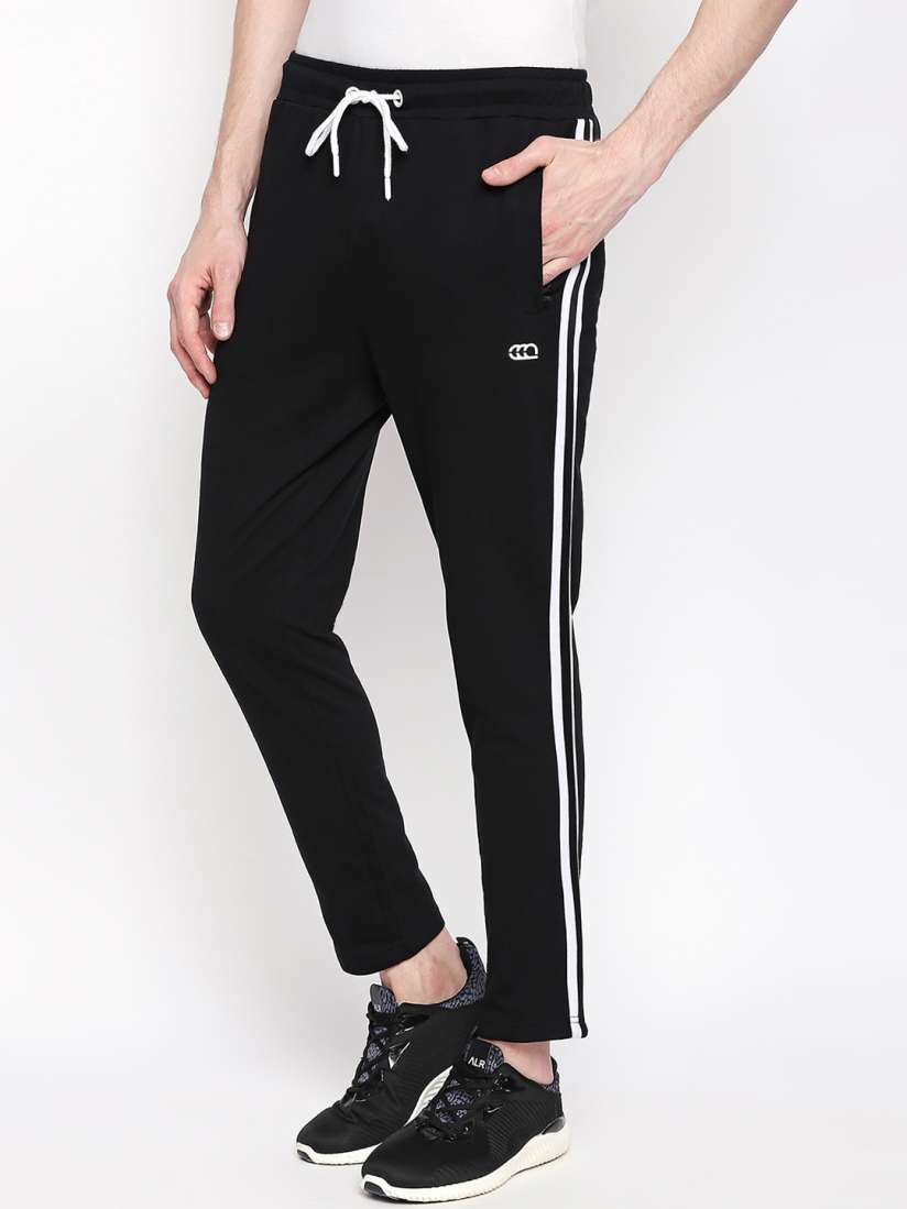 Buy Ajile by Pantaloons Men Black Solid Slim Fit Track Pants Track Pants for Men 9171325 Myntra