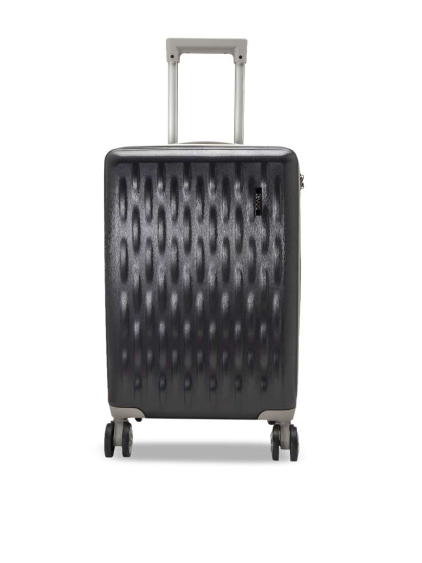 Buy ZEVOG Charcoal Grey Textured Barcelona Hard Sided Cabin Trolley Suitcase Trolley Bag for Unisex 9171665 Myntra