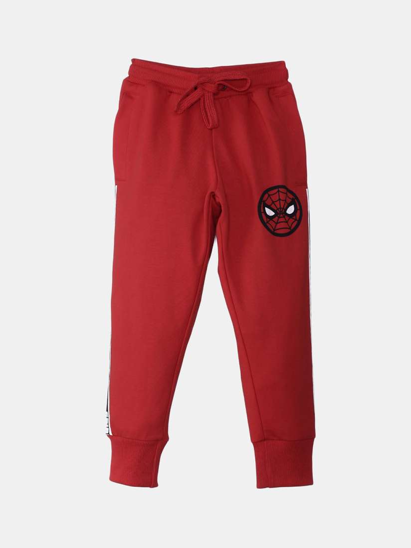 Buy Kids Ville Amazing Spiderman featured Red Joggers for Boys Track Pants for Boys 9172939 Myntra