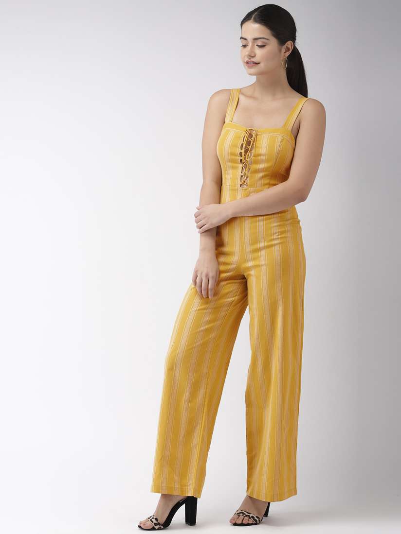 Forever 21 mustard jumpsuit best sale