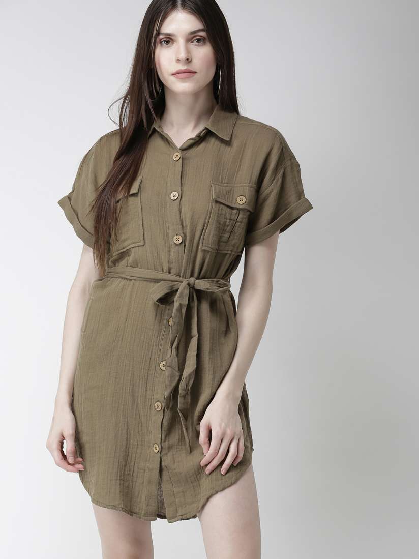 Olive green dress forever 21 store