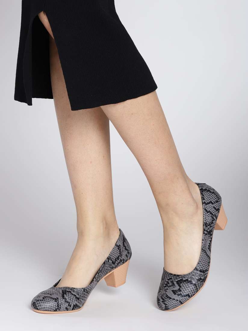 Grey snakeskin pumps cheap