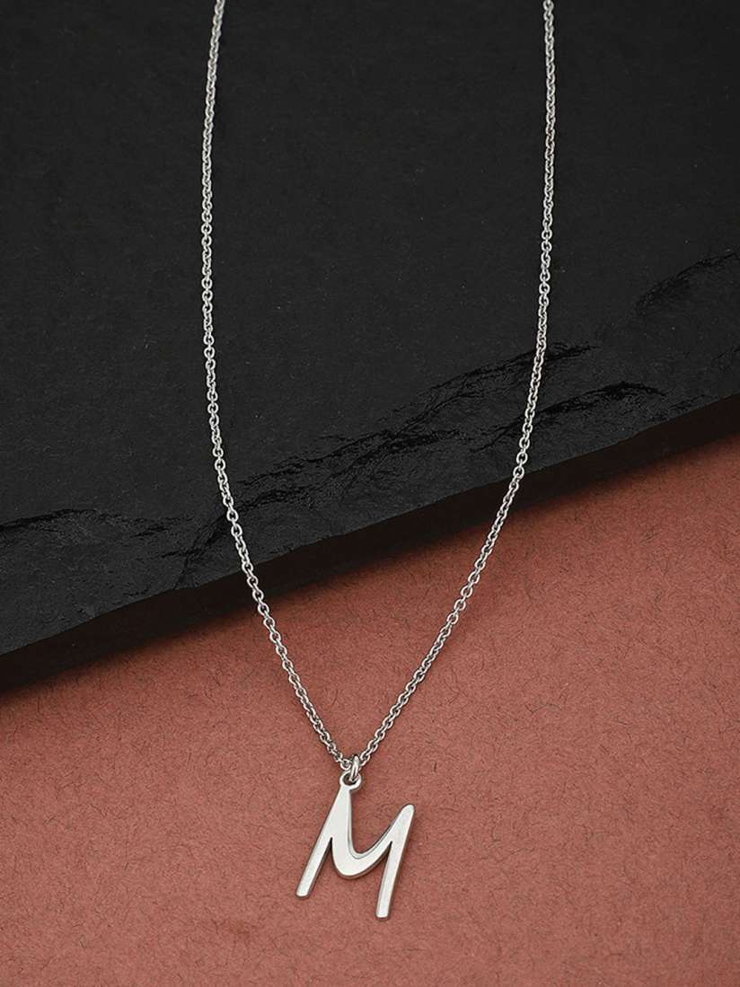 Myntra silver necklace new arrivals