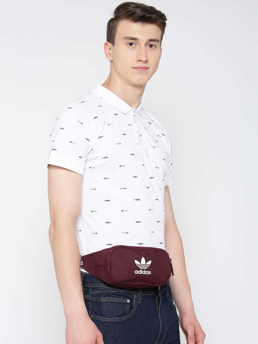 Buy ADIDAS Originals Unisex Burgundy Essential Crossbody Sustainable Waist Pouch Waist Pouch for Unisex 9203133 Myntra