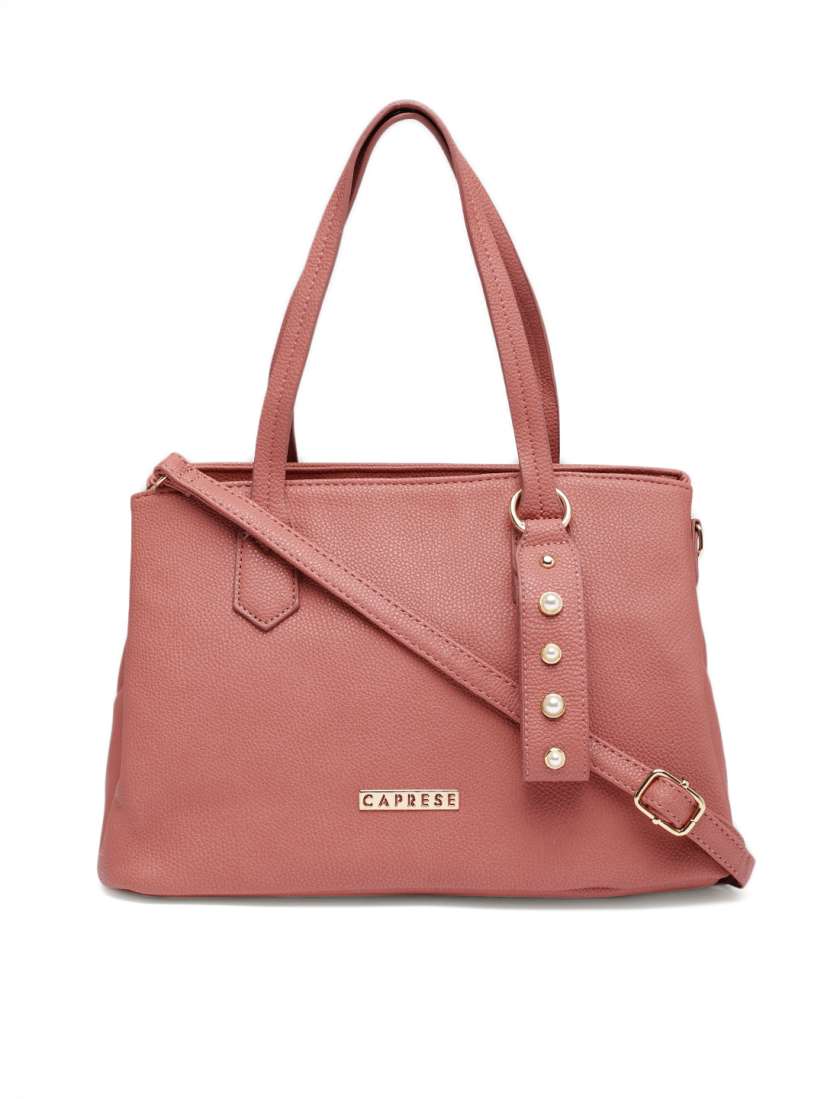 Buy Caprese Pink Solid Handheld Bag Handbags for Women 9204311 Myntra