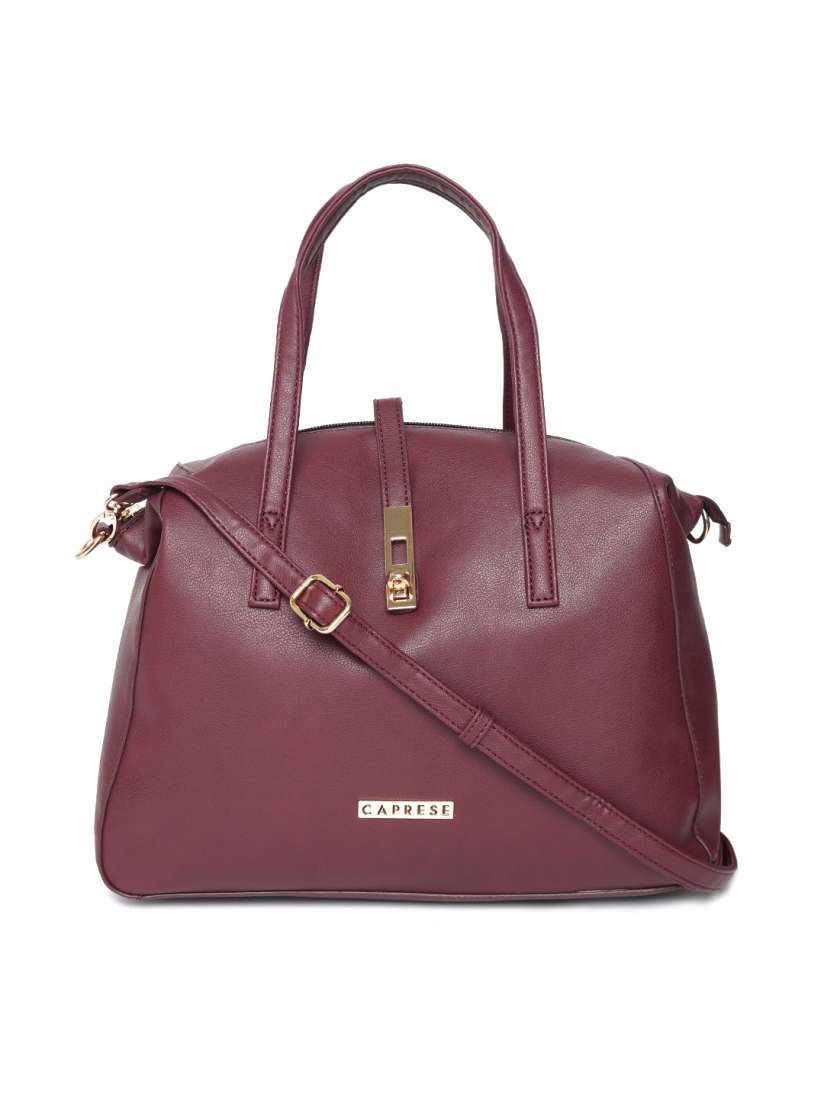 Caprese maroon solid handheld bag best sale