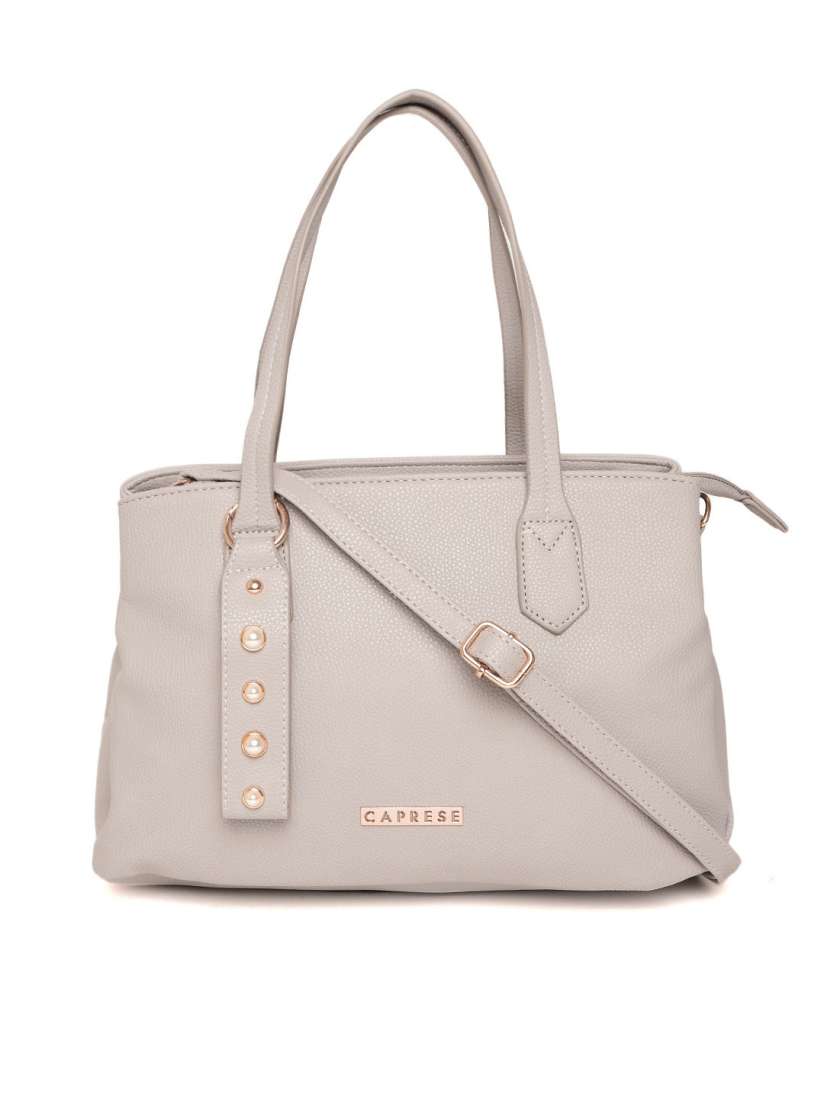 Buy Caprese Grey Solid Handheld Bag Handbags for Women 9204547 Myntra
