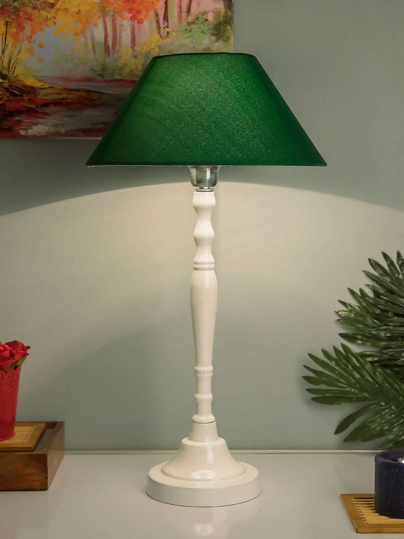 Buy Homesake White Green Solid Imperial Handcrafted Table Lamp with Shade Table Lamps for Unisex 9217963 Myntra