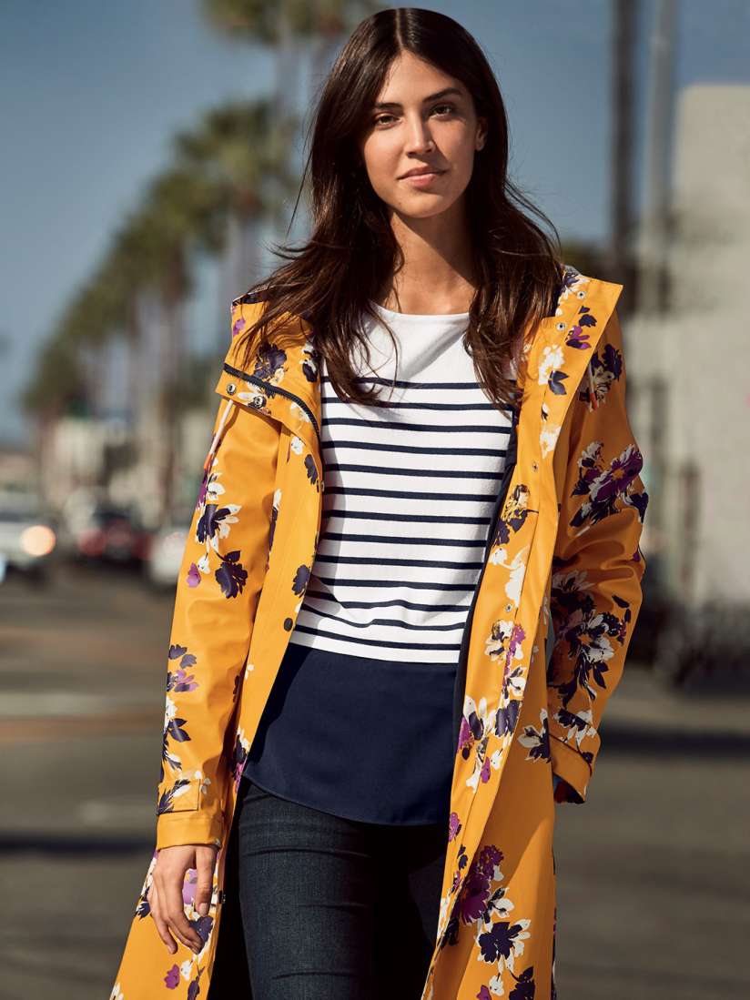 Buy next Women Mustard Yellow Printed Hooded Rubber jacket Jackets for Women 9243041 Myntra
