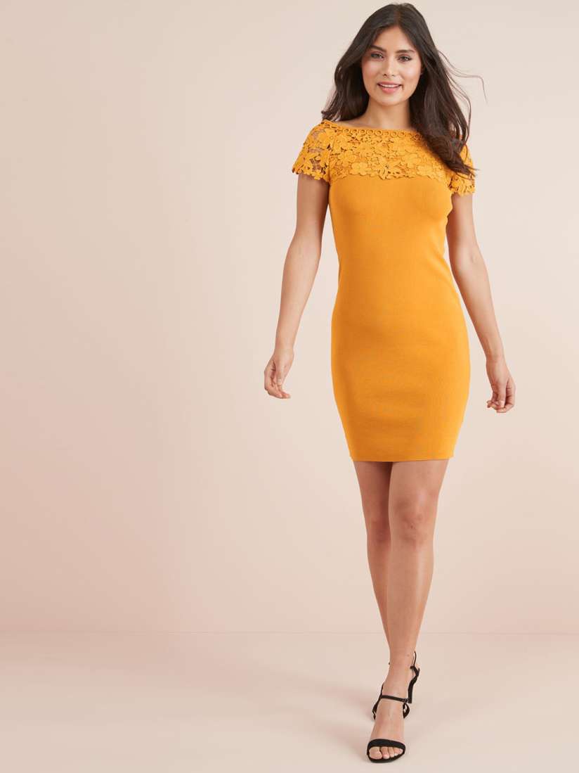 Buy next Women Mustard Yellow Self Design Sheath Dress Dresses for Women 9244839 Myntra