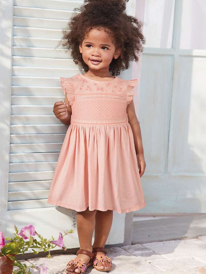 Buy next Girls Peach Coloured Self Design Fit and Flare Dress Dresses for Girls 9245523 Myntra