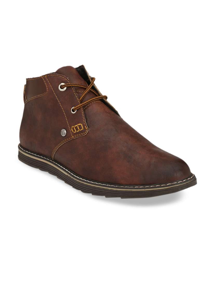 Buy El Paso Men Brown Flat Boots Boots for Men 9249447 Myntra