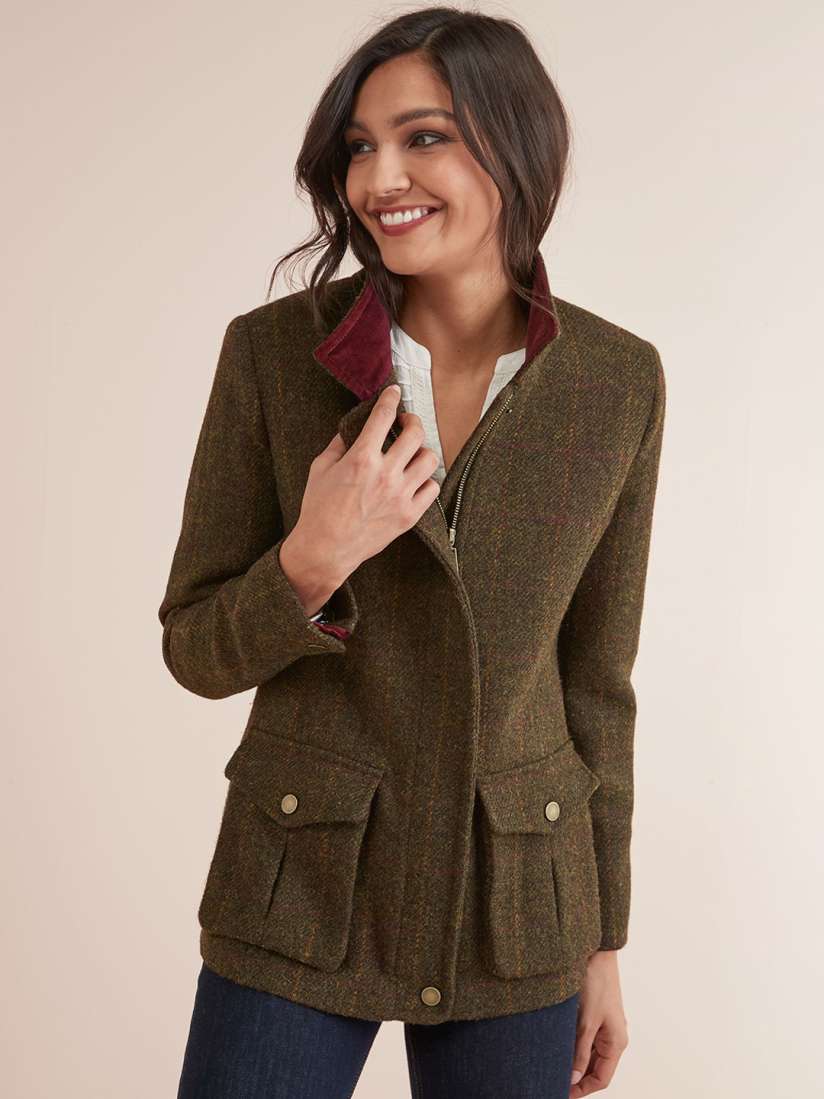 Buy next Women Brown Checked Tweed Pea Coat Coats for Women 9251939 Myntra