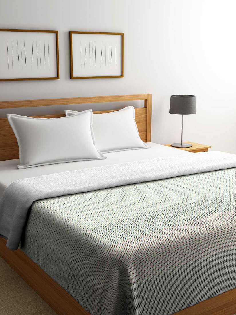 Buy Portico New York Grey Geometric AC Room 120 GSM Double Bed Dohar Blankets Quilts and Dohars for Unisex 9260137 Myntra