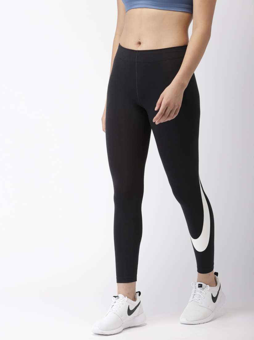 Buy Nike Women Black Printed Leg A See Swoosh Tights Tights for Women 9261863 Myntra