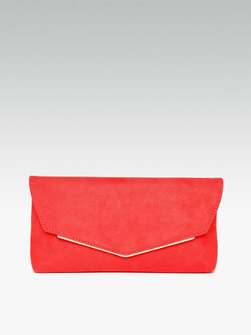 Buy DOROTHY PERKINS Coral Red Solid Envelope Clutch Clutches for Women 9266825 Myntra