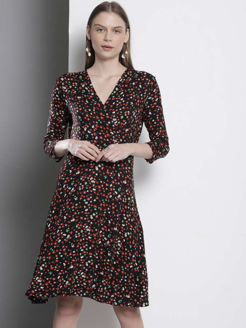 Dorothy perkins black and orange dress outlet